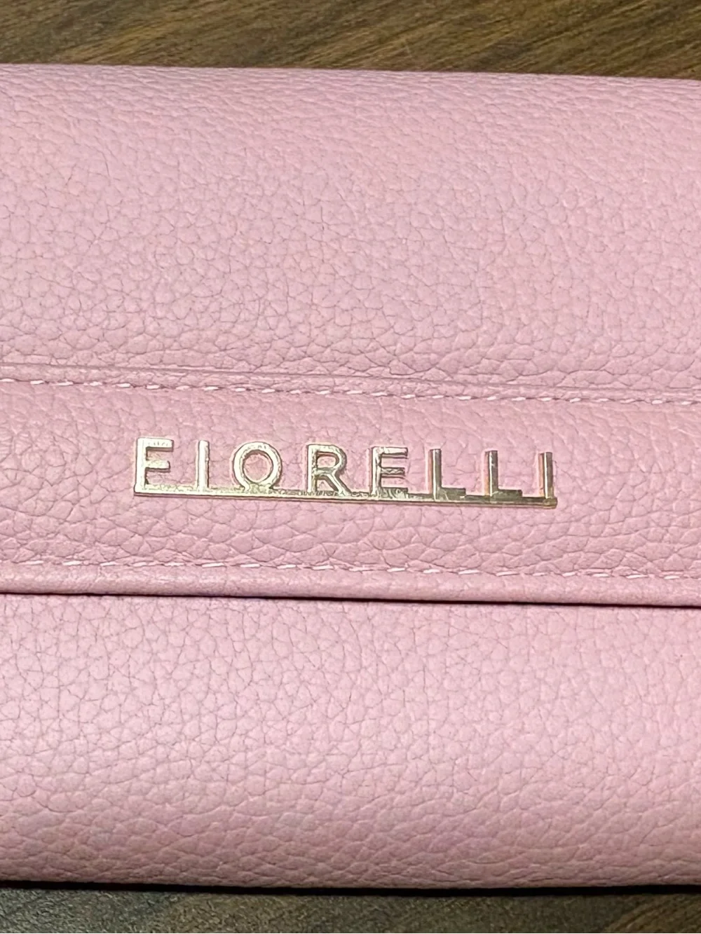 Florelli Pink Leather Wallet with Gold Logo